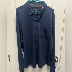 Laguna Navy Blue Men's button up Shirt Size XL NWT pocket